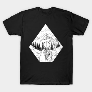 Get Lost Mountain Compass T-Shirt